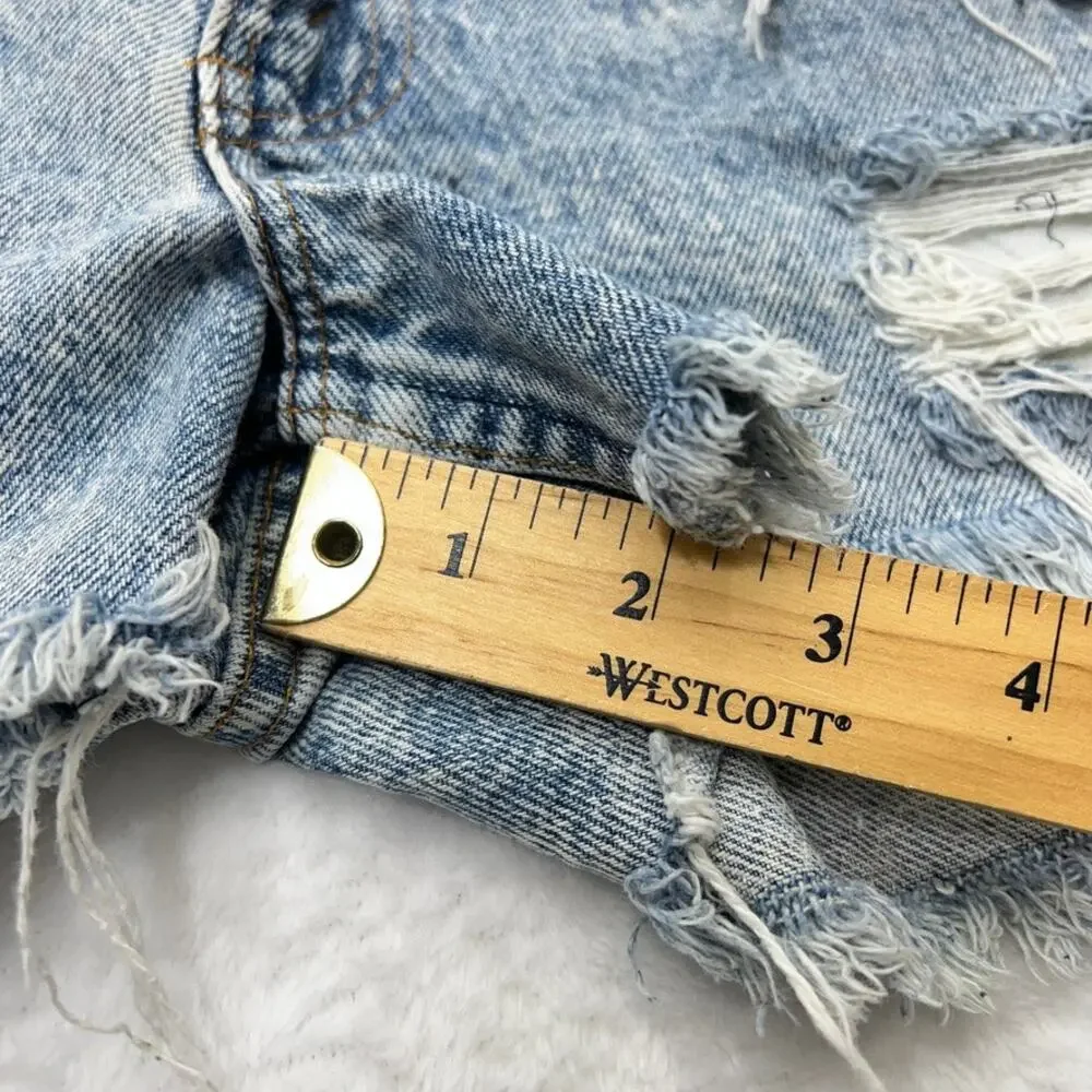 Vintage‎ Levi's 505 Distressed Shorts Women's 10/30 Orange Tab Made in USA